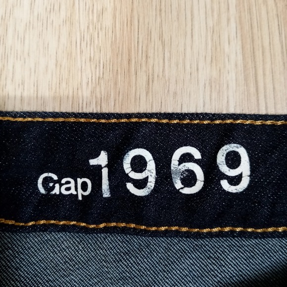 Gap 1969 Real Straight Rinse Dark Wash Denim Jeans Womens 33R - Picture 2 of 11